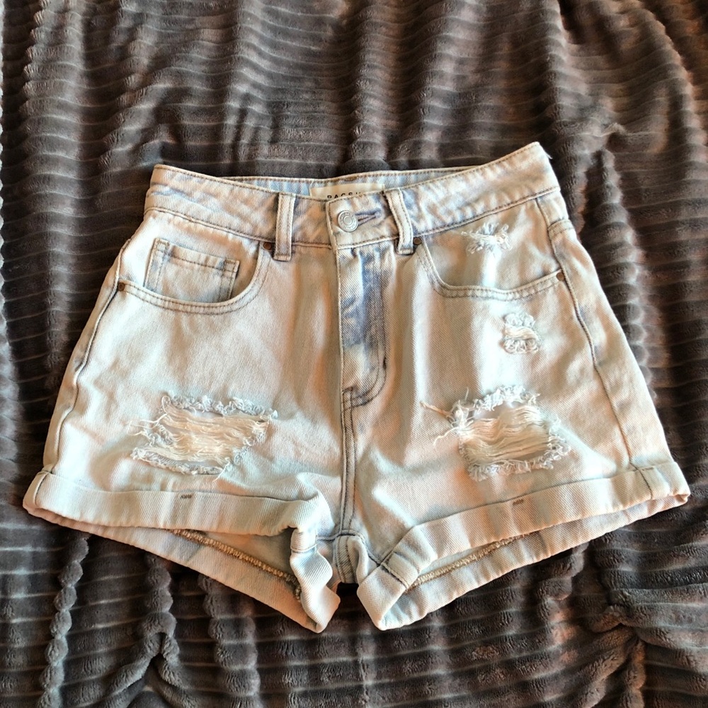 PacSun Ripped Light wash Jean Shorts